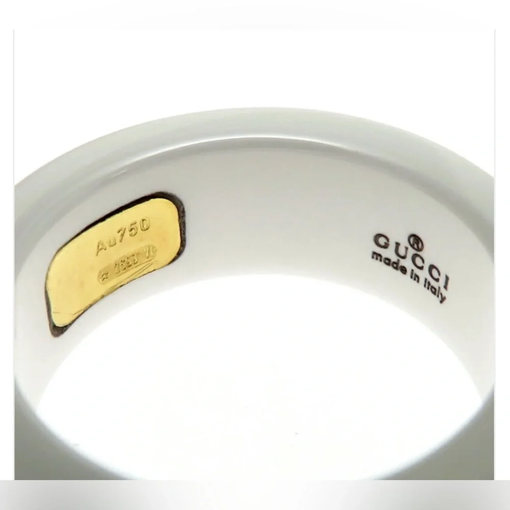 Gucci White and Gold Wearable Ring - Picture 2 of 6